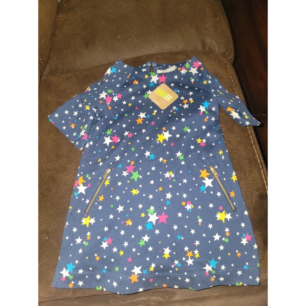Crazy 8 back to school star cosmic dress size 2t nwt